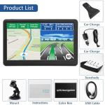 GPS Navigator for Car Truck RV, 7 Inch Touch Screen, Latest 2025 Maps for Car GPS, Support Voice Turn-by-Turn Guidance, Speed and Red Light Warning, Custom Truck Routing