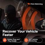 GPS Tracker for Vehicles, No Monthly Fee, No Subscription with Real-Time Location, Mileage Tracking, Speeding Monitoring, Route History, Geofence, OBD, for Fleets & Families, USA, Moto Watchdog