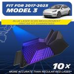 Michelin Premier Series Floor Mats for 2017-2023 Tesla Model 3, 3PCS, All-Weather Floor Liner, Custom Fit, Durable TPE, Non-Slip,Not Fit 2024+ Model 3 Highland