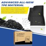 Michelin Premier Series Floor Mats for 2017-2023 Tesla Model 3, 3PCS, All-Weather Floor Liner, Custom Fit, Durable TPE, Non-Slip,Not Fit 2024+ Model 3 Highland