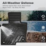 All Weather Floor Mats Custom Fit for Mazda CX-5 2017-2025 Waterproof Heavy Duty Anti-Slip Car Mats, 1st & 2nd Row Full Black