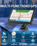 GPS Navigator for Car, Truck GPS with 7'' Touchscreen, Free Lifetime Updates, Car Navigation System with Turn-by-Turn Voice Guidance, Speed & Red Light Warning for All Cars (Black)