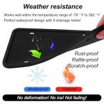 HZEL Car License Plate Frame, 2PCS Silicone Rustproof Front Back Tag Guard Bracket Holder, Rattle Proof & Weatherproof Automotive Protection Accessories, Universal for SUV, Truck, RV(Black)