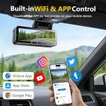 4K Dash Cam with Built-in WiFi, Front Car Camera, APP Control, Night Vision, 24H Parking Monitor, 170° Wide Angle, G-Sensor, Loop Recording, WDR(A19)