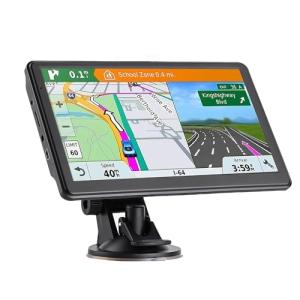 GPS Navigator for Car, Latest 2025 Map 7 inch Touch Screen Car GPS 256-16GB, Voice Turn Direction Guidance, Support Speed and Red Light Warning, North America Lifetime map Free Update（Blue）