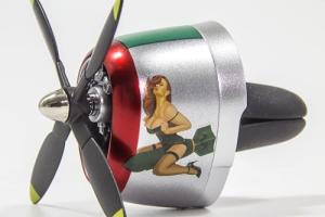 Varga Girl P-47 Air Freshener - Vintage Pin-Up Vent Clip & Car Accessories for Men, WWII Fighter Pilot Men's Car Accessory, Long Lasting Scent & Odor Eliminator for Car Interior