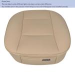 EDEALYN Ultra-Luxury PU Leather Car Seat Protection Cover Car Seat Cover for Most Four-Door Sedan&SUV,Single Seat Cover Without Backrest 1PCS (W 20.8× D 21× T 0.2inch) (3D-Beige)