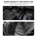 Sun Walker 4 PCS Car Floor Mats, Waterproof Anti-Slip Front & Rear Car Carpets with Driver Heel Pad, All Weather Floor Protective Pads Universal for SUVs Trucks Sedans Vans (Black)