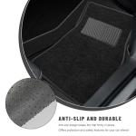 Sun Walker 4 PCS Car Floor Mats, Waterproof Anti-Slip Front & Rear Car Carpets with Driver Heel Pad, All Weather Floor Protective Pads Universal for SUVs Trucks Sedans Vans (Black)