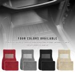 Sun Walker 4 PCS Car Floor Mats, Waterproof Anti-Slip Front & Rear Car Carpets with Driver Heel Pad, All Weather Floor Protective Pads Universal for SUVs Trucks Sedans Vans (Black)