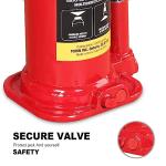 BIG RED T90603C Torin Welded Car Bottle Jack with Vertical and Horizontal Usage: Capacity 6 Ton (12,000 LBs), Red