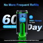 Smart Car Air Freshener with 3 Essential Oils, Car Fresheners Long Lasting, Rechargeable Car Aroma Diffuser and DIY Perfume Choose, Smart Auto On/Off(Black)