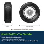 Tire Covers 4 Pack, Tough Tire Wheel Protector for Truck, SUV, Trailer, Camper, RV, Carbon Fiber Spare Tire Cover Sun Rain Snow Protector, Universal Fits Tire Diameters 26.75-29 inches, Black