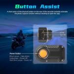 NHOPEEW Motorcycle Dash Cam 1080P/2K HD WiFi Mini Screenless Motorbike Driving Recorder, IP66 Waterproof Front Camera, Wide Angle, Loop Recording, App Control & Button Photo + 64G Memory Card