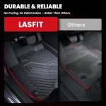 LASFIT Floor Mats & Backrest Mats & Cargo Mat for Kia Telluride 2025 2024 2023 2022 2021 2020, All Weather TPE Custom Fit Floor Liners with Full Set Car Mats & Trunk Mats Accessoires, Black
