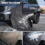 LASFIT Floor Mats & Backrest Mats & Cargo Mat for Kia Telluride 2025 2024 2023 2022 2021 2020, All Weather TPE Custom Fit Floor Liners with Full Set Car Mats & Trunk Mats Accessoires, Black