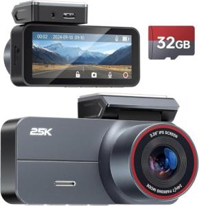 2.5K QHD Dash Cam with Night Vision & 32GB Card
