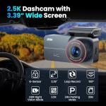 2.5K QHD Dash Cam with Night Vision & 32GB Card