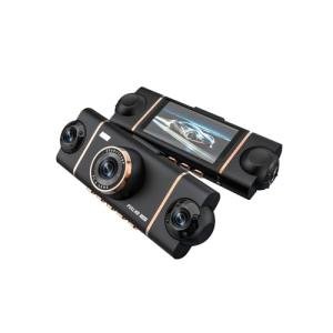 4 Channel 360° Dash Cam Front Rear Inside & Left Right, 4K+1080P*3 FHD Car Camera, 5GHz WiFi & App Control, 8 IR Lamps Night Vision, 24H Parking Mode, G-Sensor, Loop Recording, Includes 64GB SD Card
