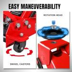 Heavy Duty Hydraulic Car Floor Jack with Quick Lift Pump for All Terrain Vehicles, 3 Ton Capacity, Red