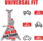 Big Red Hydraulic Trolley Jack with Stands, 2 Ton