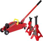 Big Red Hydraulic Trolley Jack with Stands, 2 Ton