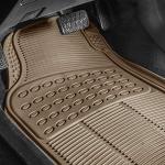 FH Group Automotive Floor Mats - Heavy-Duty Rubber Floor Mats for Cars, Universal Fit Full Set, ClimaProof Floor Mats, Trimmable Floor Mats For Most Sedan, SUV, Truck Floor Mats Beige
