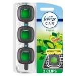 Febreze Car Air Freshener, Odor-Fighting Automotive Vent Clip, Gain Original Scent, 3 Count