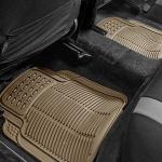 FH Group Automotive Floor Mats - Heavy-Duty Rubber Floor Mats for Cars, Universal Fit Full Set, ClimaProof Floor Mats, Trimmable Floor Mats For Most Sedan, SUV, Truck Floor Mats Beige