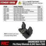 Rough Country Neoprene Front Seat Covers for Chevy Silverado & GMC Sierra 1500 (2019-2026) - Waterproof & UV Resistant, Foam Padded, Front Row Cover Set