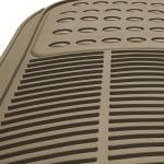 FH Group Automotive Floor Mats - Heavy-Duty Rubber Floor Mats for Cars, Universal Fit Full Set, ClimaProof Floor Mats, Trimmable Floor Mats For Most Sedan, SUV, Truck Floor Mats Beige