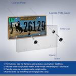 2 Pack Transparency License Plate Holder, License Plate Protector, ABS Car Front/Rear License Plate Frame with Screws Caps, Fit Any Standard US Plates