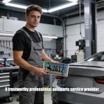 2 Pack Transparency License Plate Holder, License Plate Protector, ABS Car Front/Rear License Plate Frame with Screws Caps, Fit Any Standard US Plates