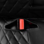 CAR PASS Faux Leather Back Seat Cover, Universal Quilting Waterproof Bench Rear Seat Cover Universal car seat Cover Fit 95% Automotive Interior Covers for Sedans SUVs Vans Small Trucks, All Black