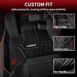 LASFIT Floor Mats and Cargo Liner for Honda CR-V 2026 2025 2024 2023 (Gasoline & Hybrid & e:FCEV), All Weather TPE Car Trunk Mat (Upper Position), 1st & 2nd Row & Trunk Liner Full Set Black