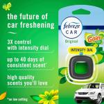 Febreze Car Air Freshener, Odor-Fighting Automotive Vent Clip, Scented Car Accessories, Long Lasting for Strong Odors, Gain Original Scent, 4 Count