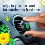 Febreze Car Air Freshener, Odor-Fighting Automotive Vent Clip, Scented Car Accessories, Long Lasting for Strong Odors, Gain Original Scent, 4 Count