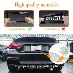 Cherry Blossom License Plate Frame Pink License Plate Cover Funny Auto Accessory Bracket Aluminum Metal Black License Plate Frames for Women Men (Set of 2, 12.3" x 6.3")