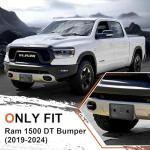 Front License Plate Frame for Ram 1500 DT 2019 2020 2021 2022 2023 2024 Licence Plate Holder fits Perfectly with Curvature of Front Bumper Ram License Plate Frame Replace OE CH1068151 68274215AE