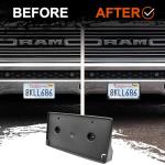 Front License Plate Frame for Ram 1500 DT 2019 2020 2021 2022 2023 2024 Licence Plate Holder fits Perfectly with Curvature of Front Bumper Ram License Plate Frame Replace OE CH1068151 68274215AE