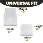 Zento Deals Car Floor Mat - Clear All Weather Floor Mat - Heavy Duty Weather Protection Mats – Universal Fit 4pc Front and Rear – Non Slip Car Van SUV Protection Liner