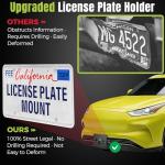 Front License Plate Frames Compatible with Land Rover Range Rover/LR2/LR3/LR4, License Plate Grille Mount, No Drill Durable Bracket with Anti Theft Screws