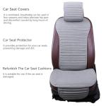 Suninbox Car Seat Covers Buckwheat Hull Universal Car Seat Covers,Bottom Seat Covers for Cars,Truck Seat Covers,Car Seat Cushion Protector Mats Pad,Gray Front Seat