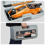 PM PERFORMOTOR Low Profile Hydraulic Trolley Service/Floor Jack, 2 Ton (4000 lbs) Capacity, Lifting Range 5.1"-13",Orange,PM-TOL-FJ20-OG