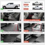 LASFIT Floor Mats for Ford F-150 2015-2026 | F150 Lightning 2022-2025 SuperCrew (Rear w/o Fold Flat Storage) Carpet Floor All Weather Protector TPE Truck Liners- 1st & 2nd Row, 3pcs Black