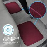 BDK Premium Burgundy Red Carpet Floor Mats for Cars - Universal Fit Interior 4-Piece Car Mats Full Set with Vinyl Heel Pad Protector - Cute Car Accessories Interior Floor Covers for SUVs & Trucks