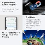 4G GPS Tracker for Vehicles, up to 3 Months Battery Life 6000mah, 10S Realtime Tracking, Geo-Fence, Strong Magnetic Car Tracker Device Hidden Tracking Devices for Cars Motorbycles, Subscription Needed