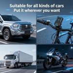 4G GPS Tracker for Vehicles, up to 3 Months Battery Life 6000mah, 10S Realtime Tracking, Geo-Fence, Strong Magnetic Car Tracker Device Hidden Tracking Devices for Cars Motorbycles, Subscription Needed