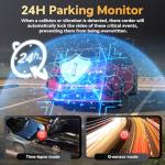 Csyibeielec Dash Cam Front and Rear - 4K HD Dual Dash Camera for Cars, Built-in 5G WiFi GPS, 64GB Card, Dashcam with 3.2" IPS Screen, UHD Night Vision, HDR, App Control, 24H Parking Monitor