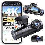 Vantrue New N4 Pro S 4K 3 Channel Dash Cam, Triple STARVIS 2 Dash Camera for Cars, 4K+1080P+2.5K Front and Rear Inside, HDR IR Night Vision, 24/7 Buffered Parking Mode, GPS, Wi-Fi, Support 1TB (RC18)